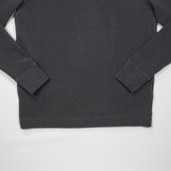 American Threads Men's Mock Neck Long Sleeve Fleece‎ Sweatshirt Dark Gray Size S - Picture 6 of 9